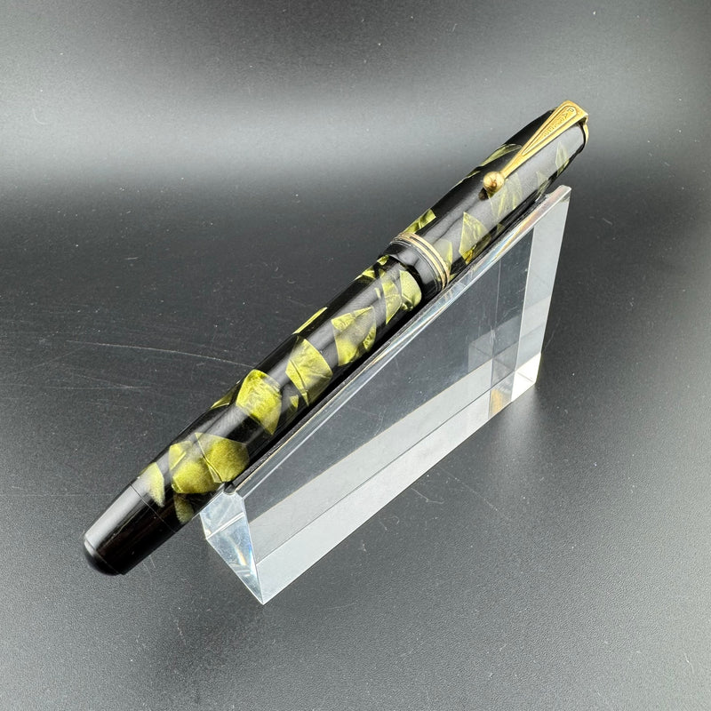 Parker Deluxe Challenger Green & Black Fountain Pen FOR PARTS