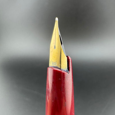 Montblanc No. 320P Burgundy Resin Fountain Pen 14K Gold Extra Fine Nib