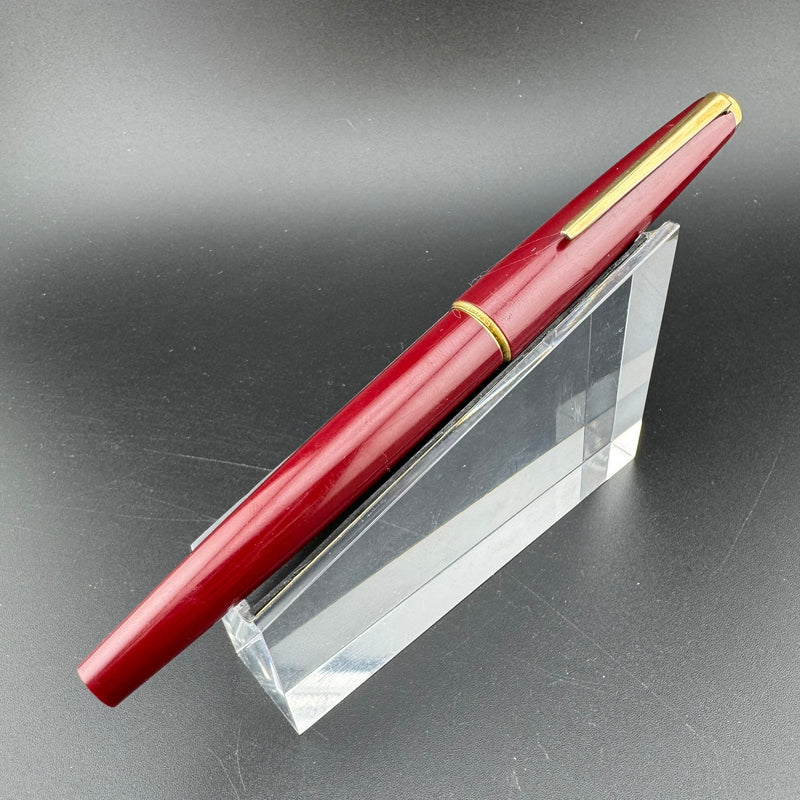 Montblanc No. 320P Burgundy Resin Fountain Pen 14K Gold Extra Fine Nib