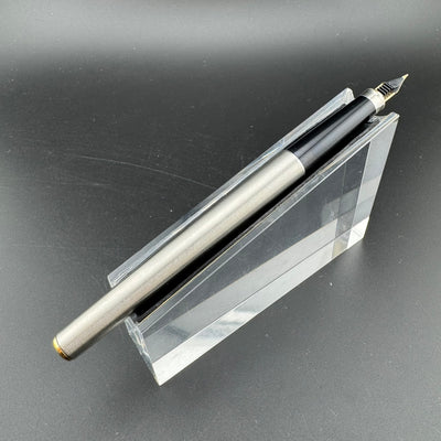 Sailor Slimline Steel & Black Resin Fountain Pen 14K Gold Fine Nib