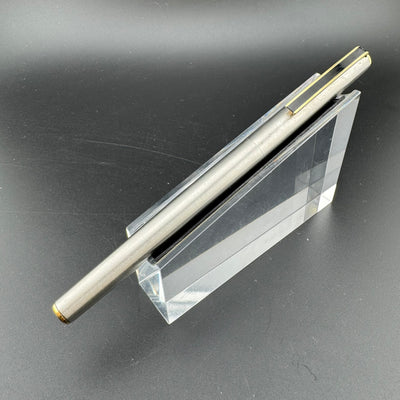 Sailor Slimline Steel & Black Resin Fountain Pen 14K Gold Fine Nib