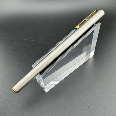 Sailor Slimline Steel & Black Resin Fountain Pen 14K Gold Fine Nib