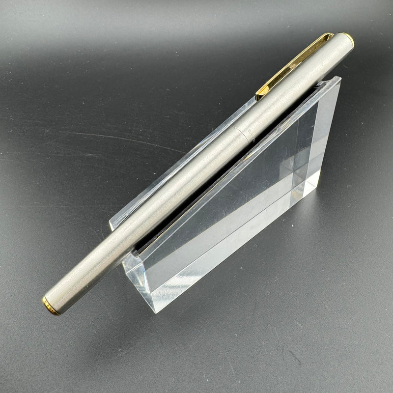 Sailor Slimline Steel & Black Resin Fountain Pen 14K Gold Fine Nib