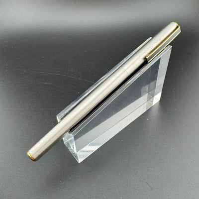 Sailor Slimline Steel & Black Resin Fountain Pen 14K Gold Fine Nib