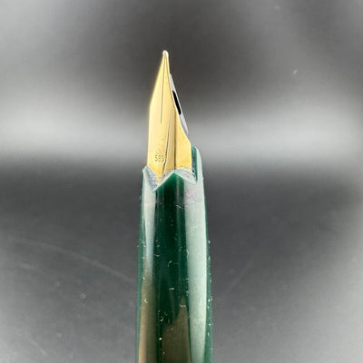 Montblanc Classic No. 221 Green Resin Fountain Pen 14K Gold Extra-Fine Nib