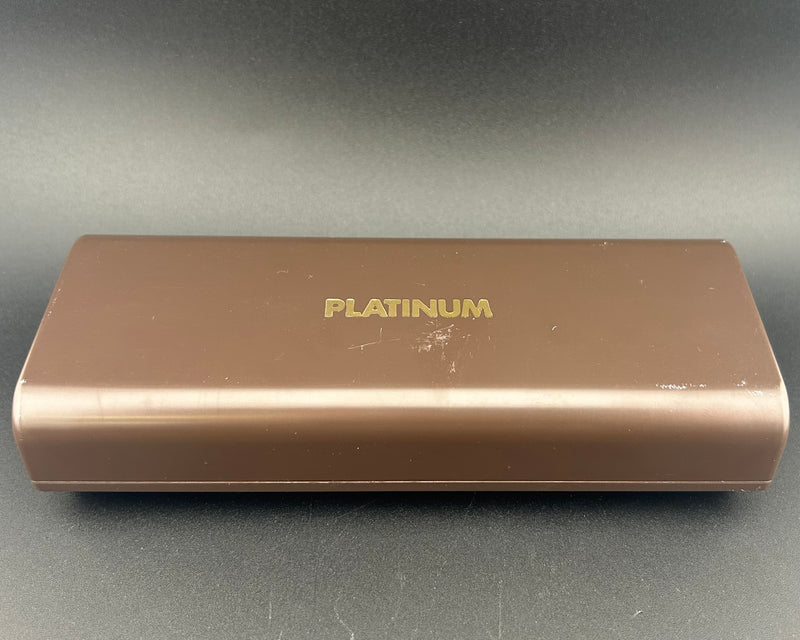Platinum Red Leather Fountain Pen 14K Gold, Fine Nib w/ Box
