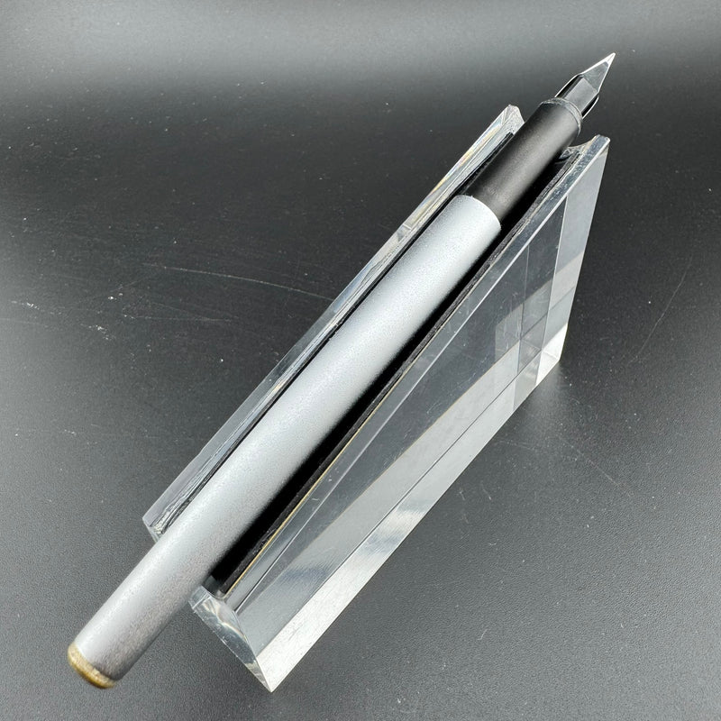 Montblanc SlimLine First Gen Brushed Steel Fountain Pen Fine Nib