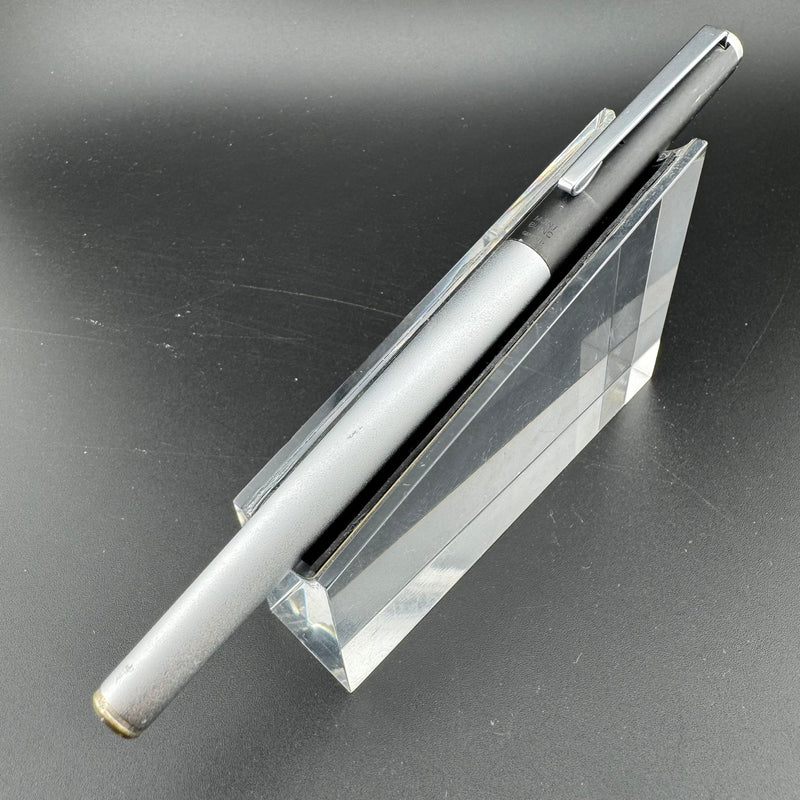 Montblanc SlimLine First Gen Brushed Steel Fountain Pen Fine Nib