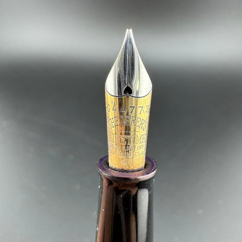 Sheaffer Lifetime Balance Short Fountain Pen 14K Gold Med Nib Unrestored