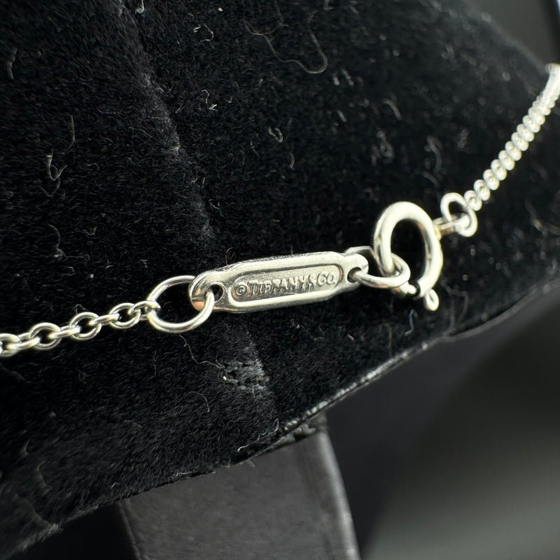 Tiffany & Co. Solitaire Platinum & Diamond Pendant Necklace 0.17ct 16in