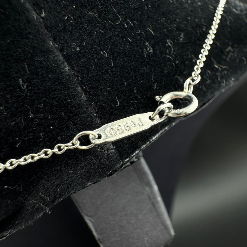Tiffany & Co. Solitaire Platinum & Diamond Pendant Necklace 0.17ct 16in