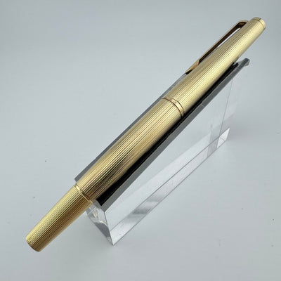 Montblanc Meisterstück No. 1246 Gold Plated Fountain Pen 18K Gold Med Nib Serviced
