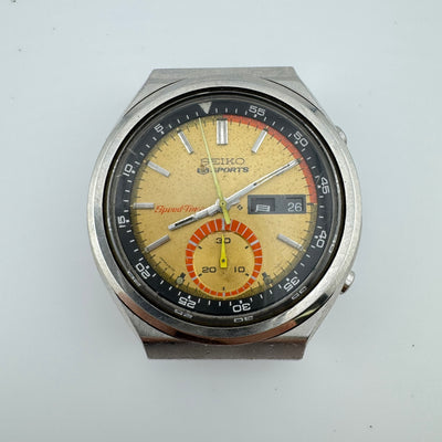 Seiko 5 Sports Speed-Timer Ref. 6139-7060 Gold Dial Chronograph Watch NR