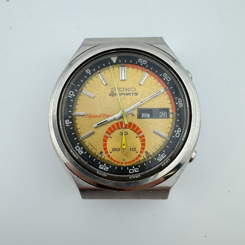 Seiko 5 Sports Speed-Timer Ref. 6139-7060 Gold Dial Chronograph Watch NR