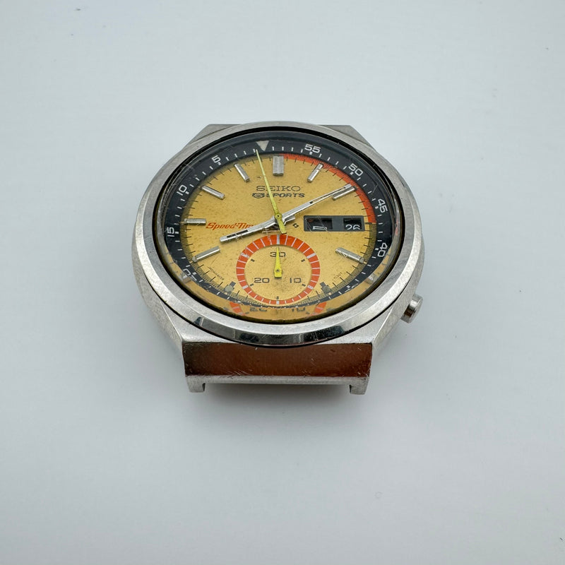 Seiko 5 Sports Speed-Timer Ref. 6139-7060 Gold Dial Chronograph Watch NR