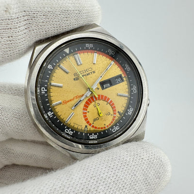 Seiko 5 Sports Speed-Timer Ref. 6139-7060 Gold Dial Chronograph Watch NR