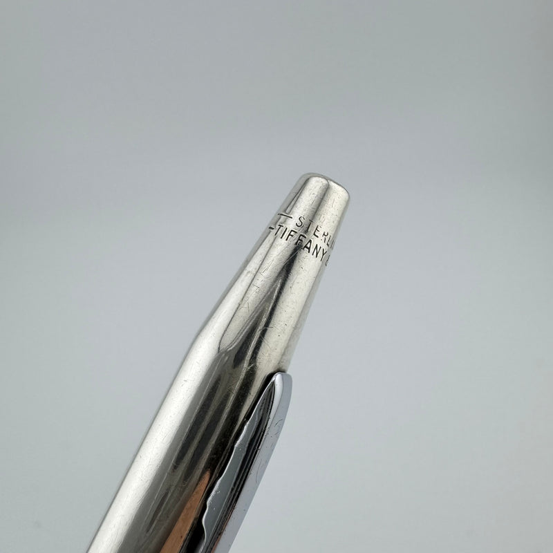Tiffany & Co. Signed Cross 925 Sterling Silver Twist Ballpoint Pen