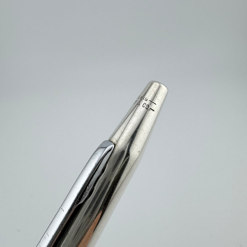 Tiffany & Co. Signed Cross 925 Sterling Silver Twist Ballpoint Pen