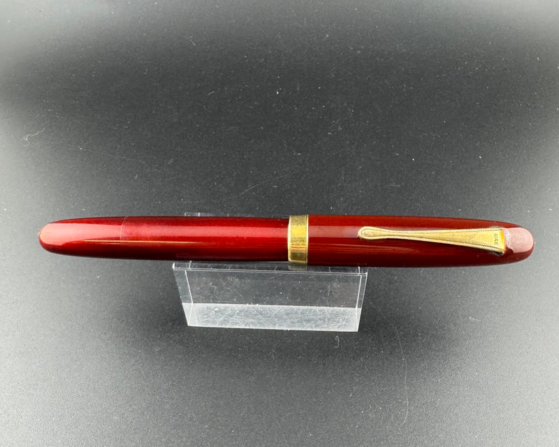 Warranted Lacquered Eyedropper Fountain Pen 14K Gold Fine Nib Serviced