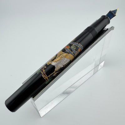 Pilot Emperor's Enthronement Commemoration Maki-e Fountain Pen Phoenix Limited 18K Gold Medium nib with box and Ink well