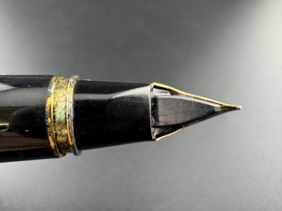 Pilot Deluxe Black Lacquer Fountain Pen 18K Gold F Nib