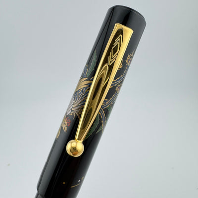 Pilot Emperor's Enthronement Commemoration Maki-e Fountain Pen Phoenix Limited 18K Gold Medium nib with box and Ink well