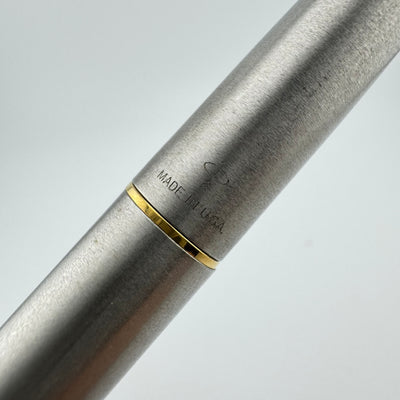 Parker 45 Flighter Deluxe Black Tassie Fountain Pen 14K Gold Extra-Fine Nib