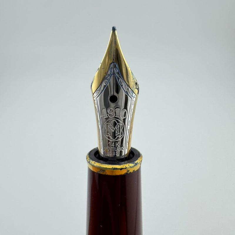 Montblanc Meisterstück No. 144 Burgundy Classique Fountain Pen 14K Gold Fine Nib