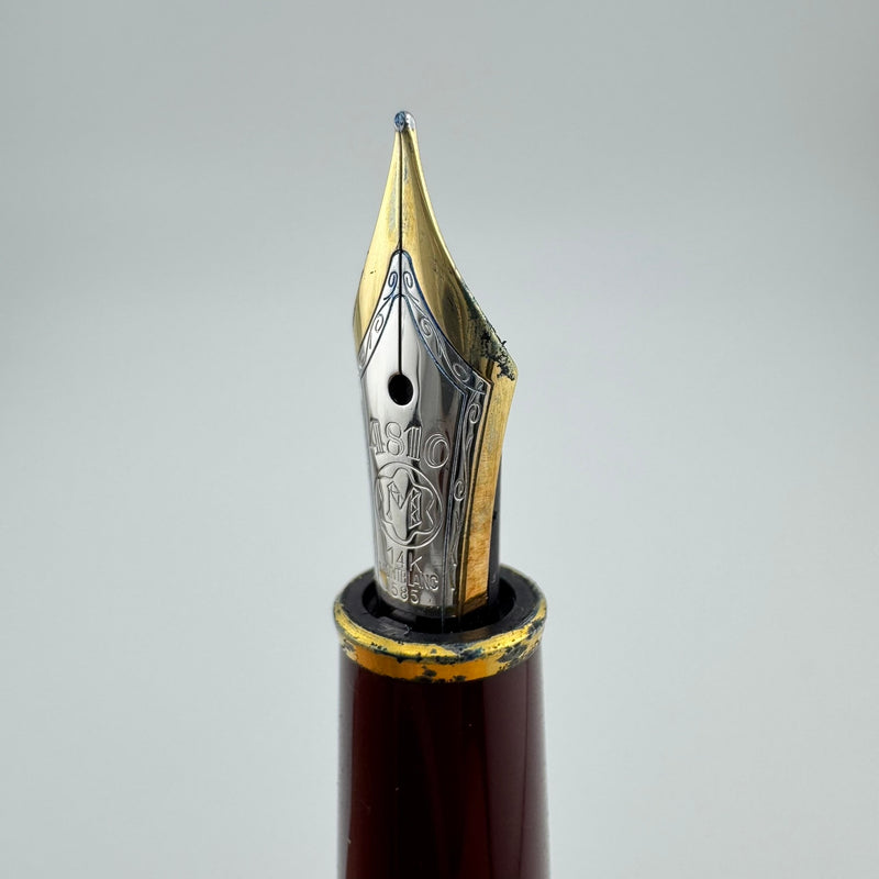 Montblanc Meisterstück No. 144 Burgundy Classique Fountain Pen 14K Gold Fine Nib