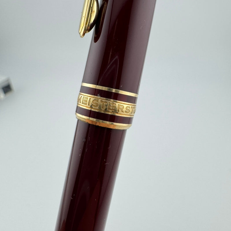 Montblanc Meisterstück No. 144 Burgundy Classique Fountain Pen 14K Gold Fine Nib