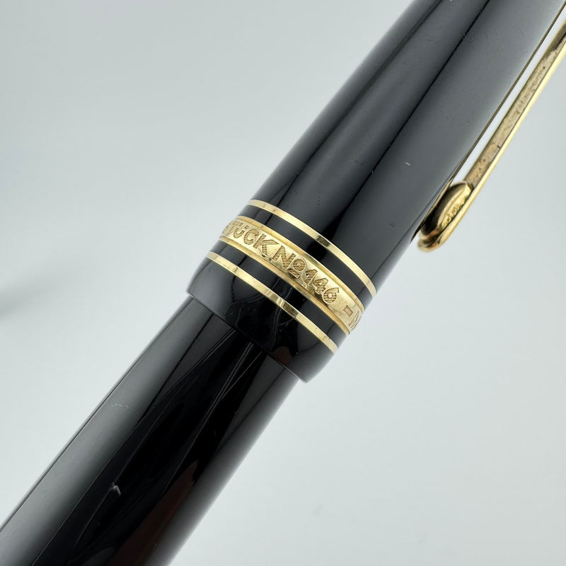 Montblanc Meisterstück No. 146 Fountain Pen 14K Gold Fine Nib Serviced