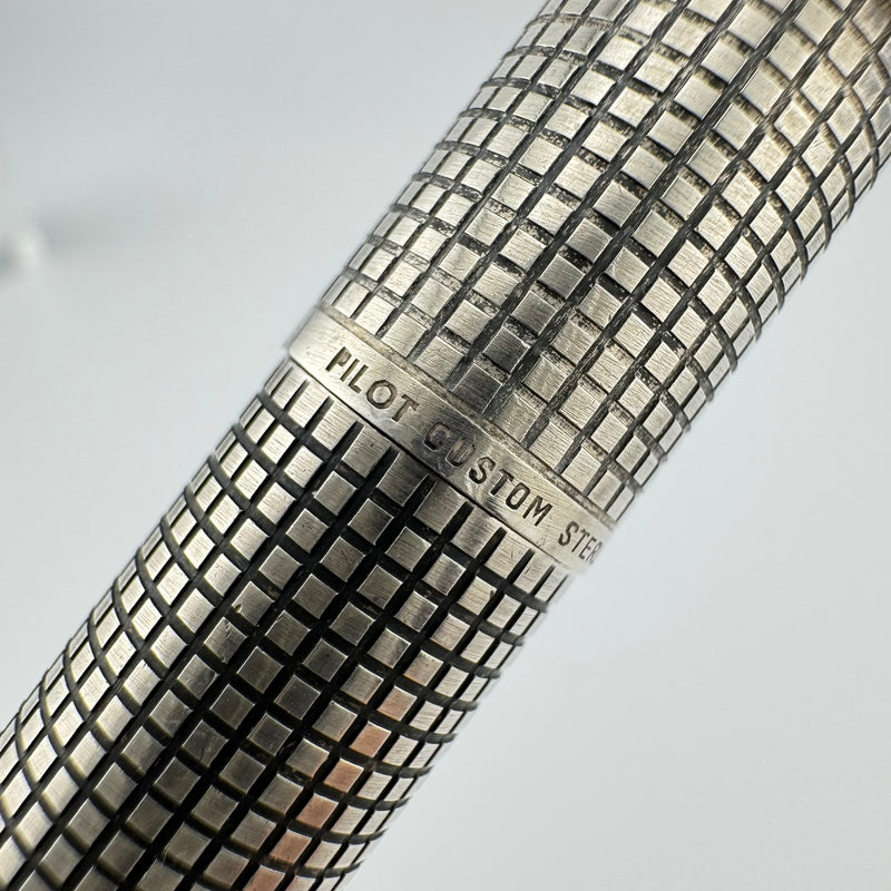 Pilot Custom K-1000SS Sterling Silver Fountain Pen 18K WG Fine Nib