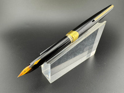 Platinum Black Resin Pocket Fountain Pen 18K Gold EF Nib