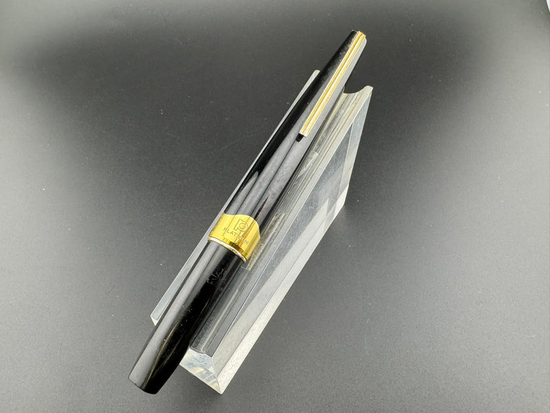 Platinum Black Resin Pocket Fountain Pen 18K Gold EF Nib