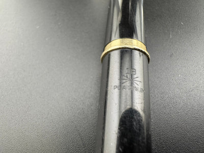 Platinum Black Resin Pocket Fountain Pen 18K Gold EF Nib