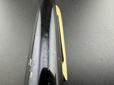 Platinum Black Resin Fountain Pen 18K Gold EF Nib