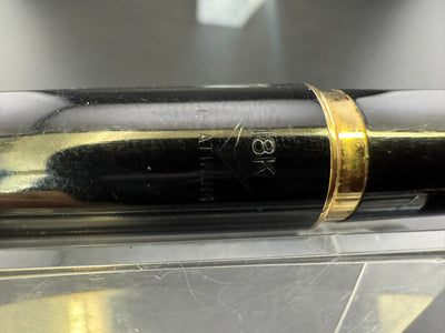 Platinum Black Resin Fountain Pen 18K Gold EF Nib