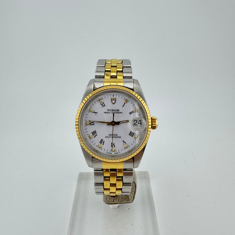 TUDOR Prince Oysterdate Ref. 72033 Two-Tone Diamond Dial Automatic Watch