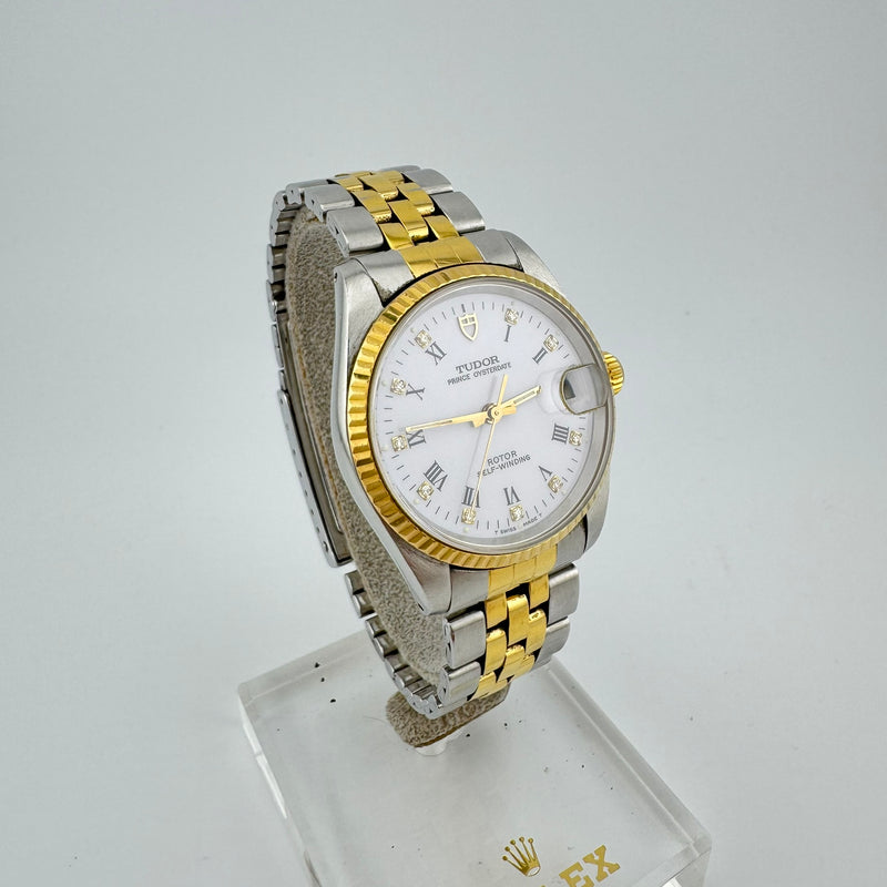 TUDOR Prince Oysterdate Ref. 72033 Two-Tone Diamond Dial Automatic Watch