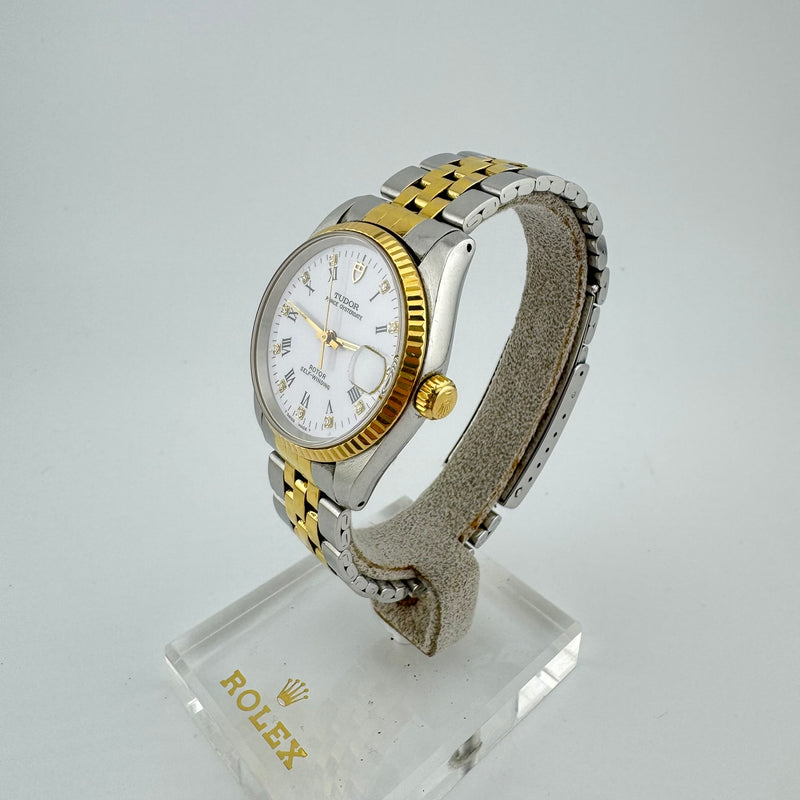 TUDOR Prince Oysterdate Ref. 72033 Two-Tone Diamond Dial Automatic Watch
