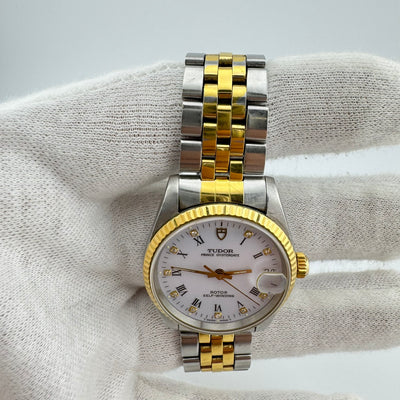 TUDOR Prince Oysterdate Ref. 72033 Two-Tone Diamond Dial Automatic Watch