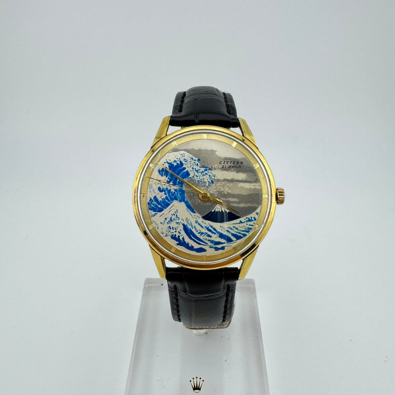 Citizen Ace Great Wave Ref. A515701 Gold Plated Mechanical Dress Watch