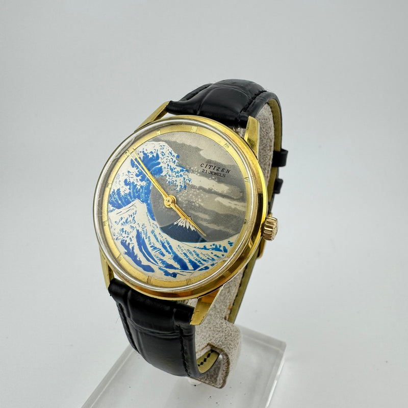 Citizen Ace Great Wave Ref. A515701 Gold Plated Mechanical Dress Watch