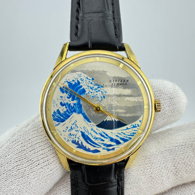 Citizen Ace Great Wave Ref. A515701 Gold Plated Mechanical Dress Watch