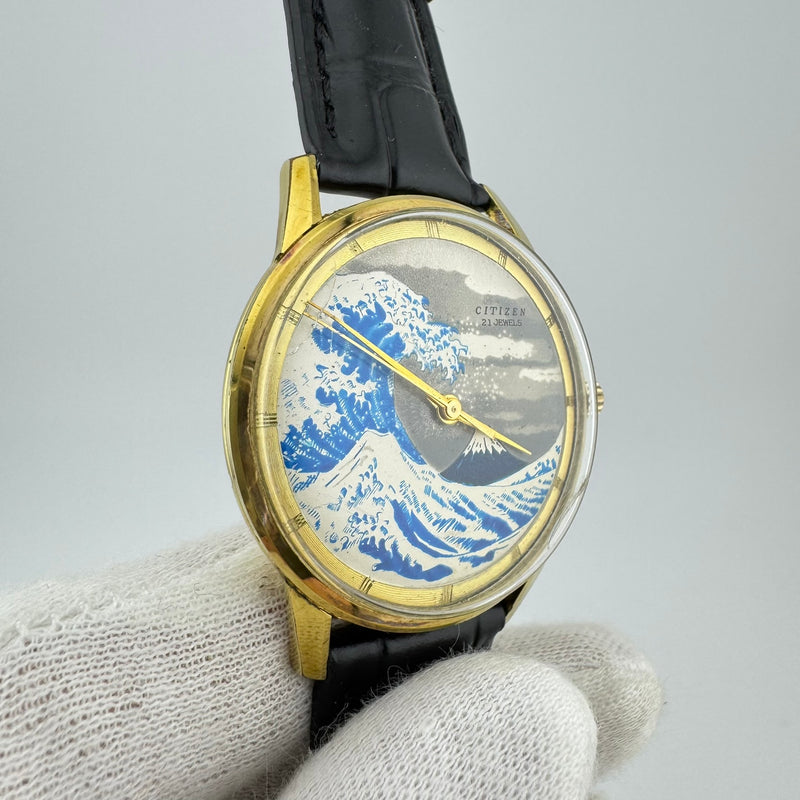 Citizen Ace Great Wave Ref. A515701 Gold Plated Mechanical Dress Watch