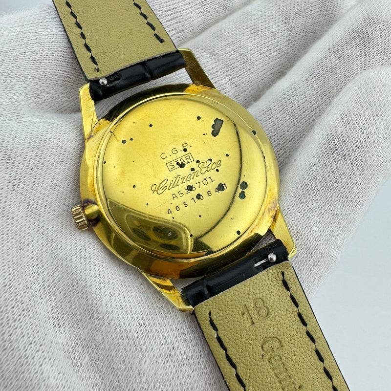 Citizen Ace Great Wave Ref. A515701 Gold Plated Mechanical Dress Watch