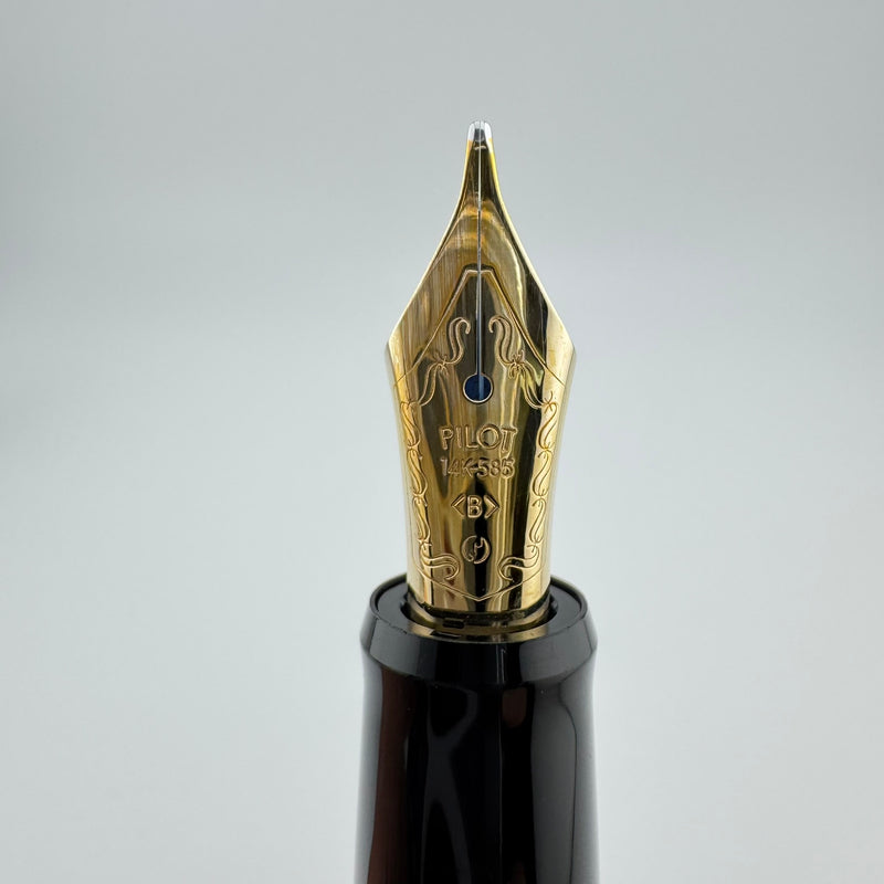 Pilot Custom 67 Black Resin Fountain Pen 14K Gold Broad Nib