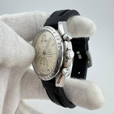 Omega Speedmaster REF 3521.30 Day-Date Triple Date White Dial Automatic Watch