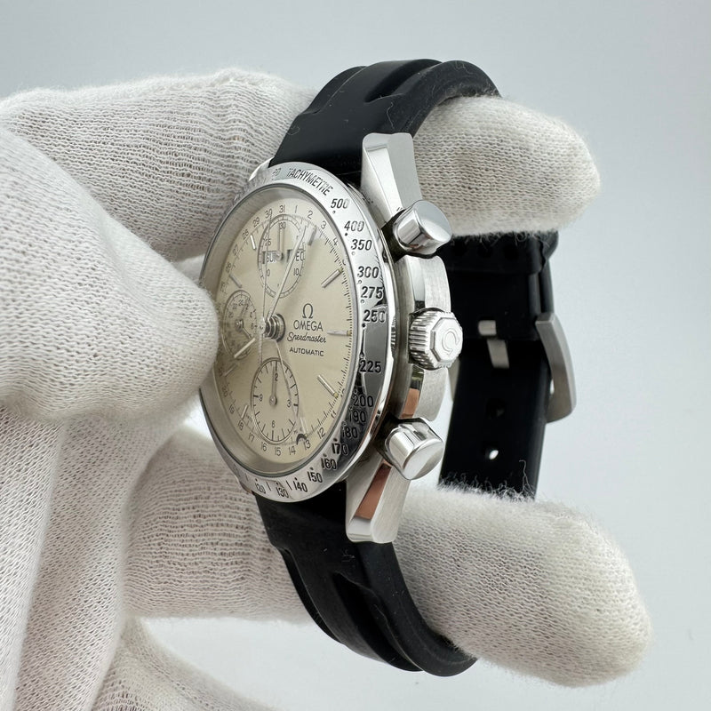 Omega Speedmaster REF 3521.30 Day-Date Triple Date White Dial Automatic Watch