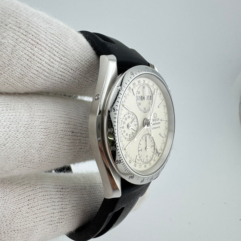 Omega Speedmaster REF 3521.30 Day-Date Triple Date White Dial Automatic Watch